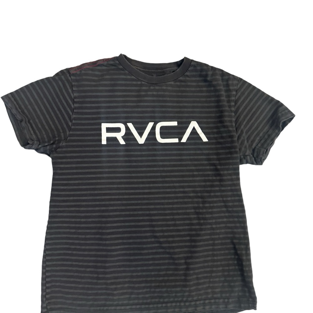 Boys Striped RVCA logo T Shirt